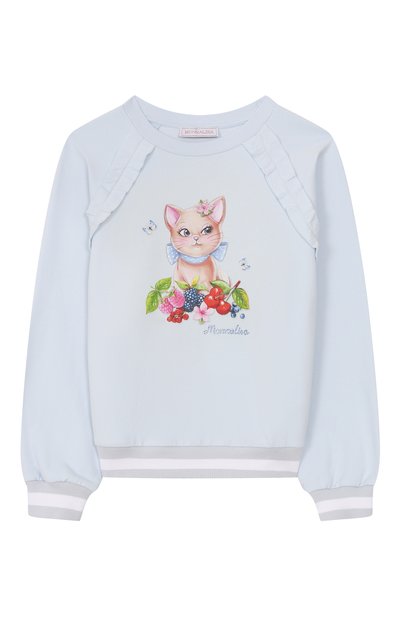 Хлопковый свитшот MONNALISA, арт. 19E616RU