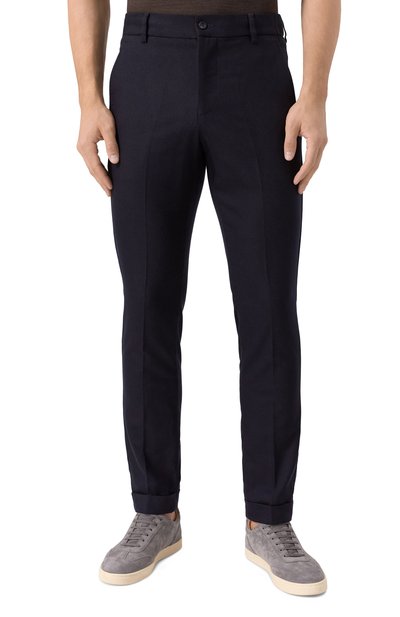 Брюки из шерсти и кашемира MARCO PESCAROLO темно-синего цвета по цене 75300 руб., арт. MANU/5229, фото 3 Брюки из шерсти и кашемира MARCO PESCAROLO, арт. MANU/5229, фото 3