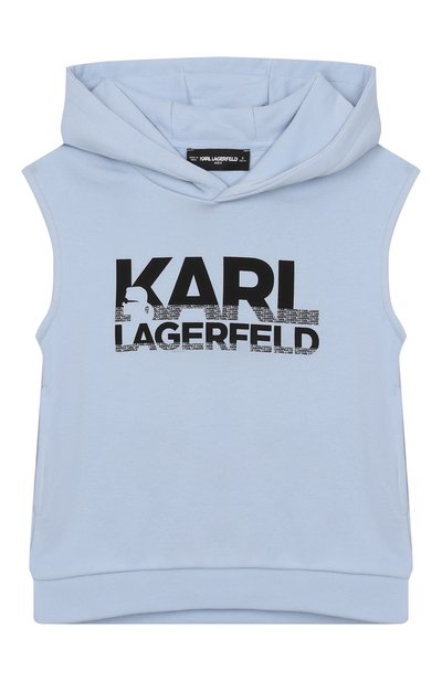 Хлопковое худи KARL LAGERFELD KIDS, арт. Z30430