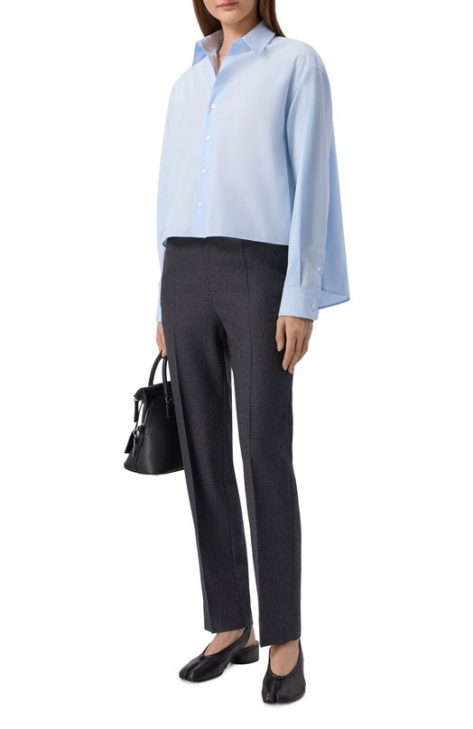 Хлопковая рубашка MM6 S52DT0064/M35480 Голубой  S52DT0064/M35480 Фото 2