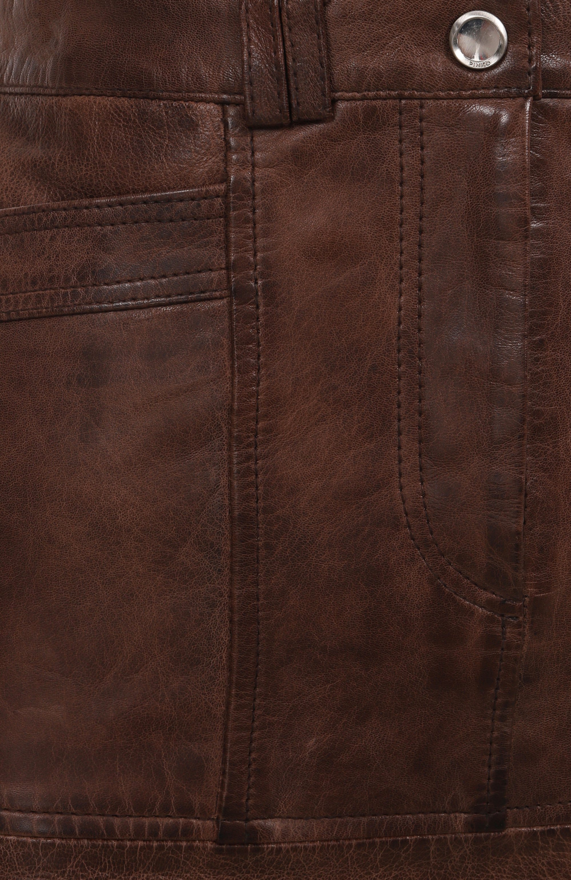 Кожаная юбка PINKO, арт. 104957/A2I1, фото 6