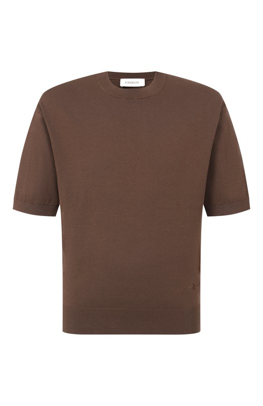 Хлопковый джемпер Laneus S6LAMAKE018 Коричневый S6LAMAKE018