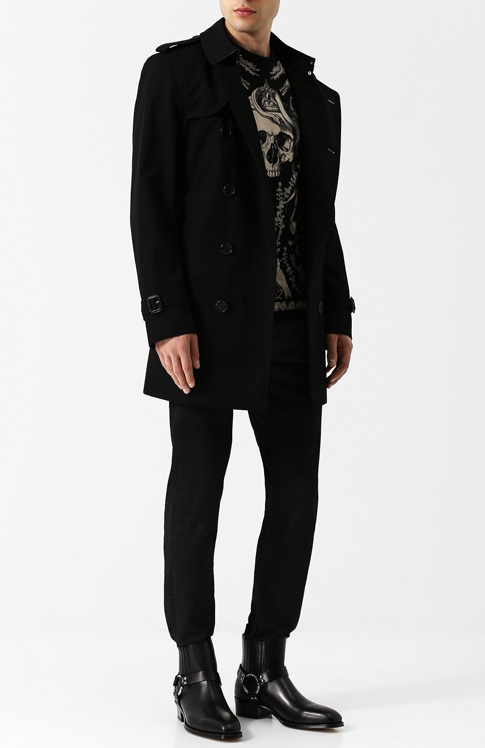 Кожаные сапоги с декоративными ремешками ALEXANDER MCQUEEN, арт. 526263/WHBS3, фото 2