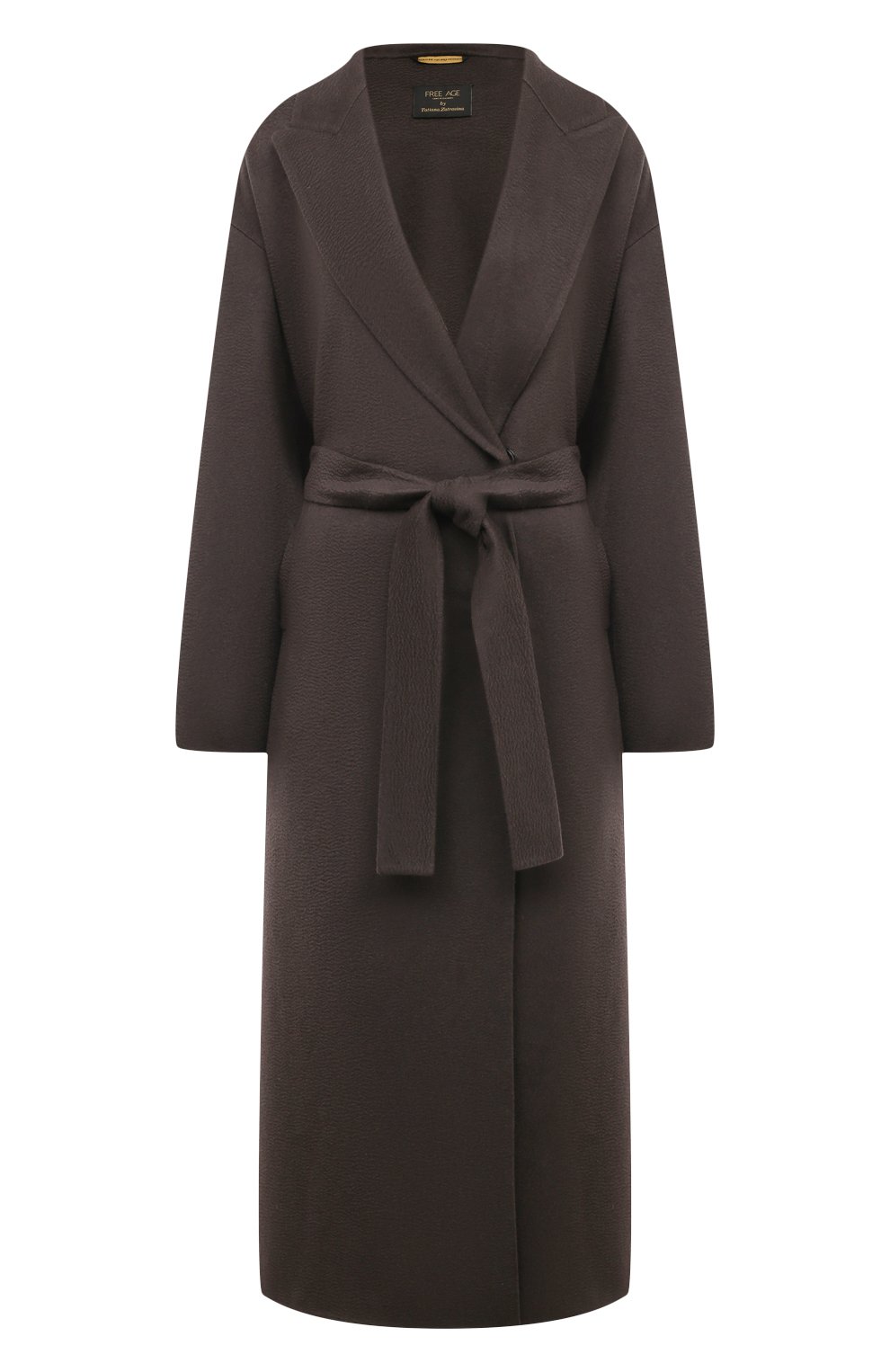 Кашемировое пальто FREEAGE темно-коричневого цвета по цене 376000 руб., арт. WW25.CT014.3070.309, фото 1 Кашемировое пальто FREEAGE, арт. WW25.CT014.3070.309, фото 1