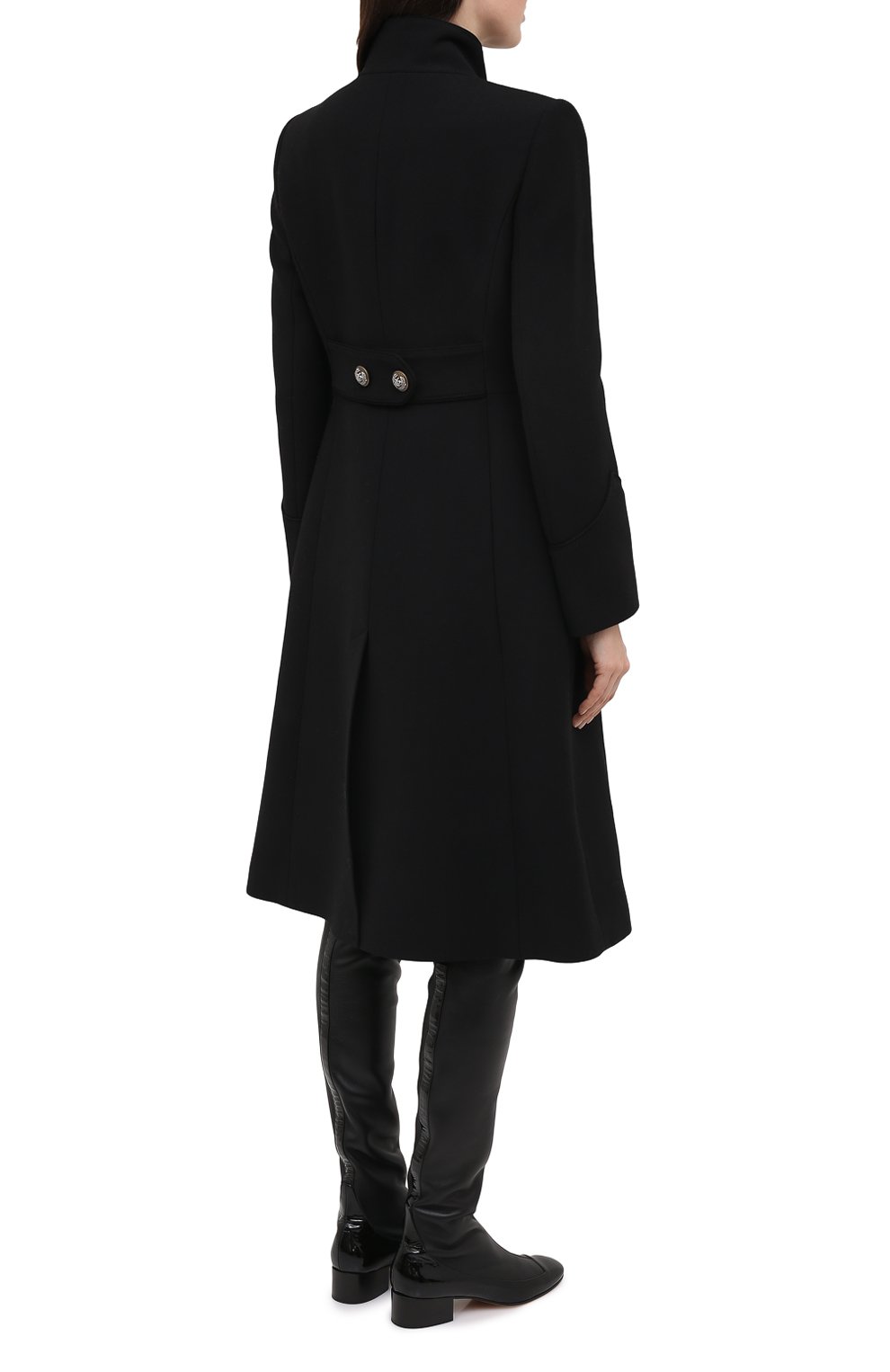 Шерстяное пальто DOLCE & GABBANA черного цвета по цене 370500 руб., арт. F0Z21T/FU2C0, фото 4 Шерстяное пальто DOLCE & GABBANA, арт. F0Z21T/FU2C0, фото 4