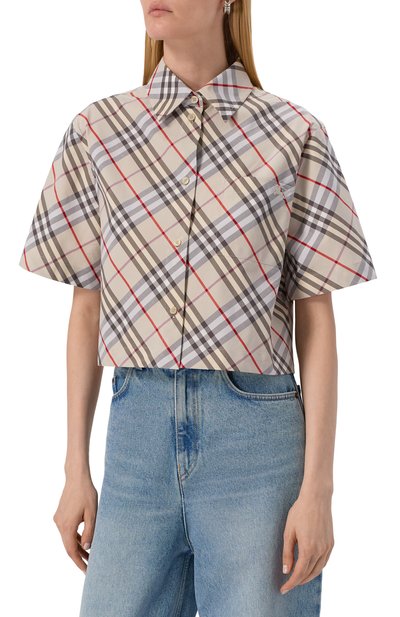 Хлопковая рубашка BURBERRY, арт. 8110951, фото 3