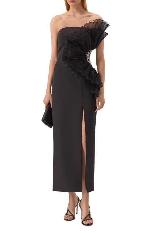 Платье с отделкой стразами Sasha Kim SK-00001767 Чёрный  SK-00001767 Фото 2