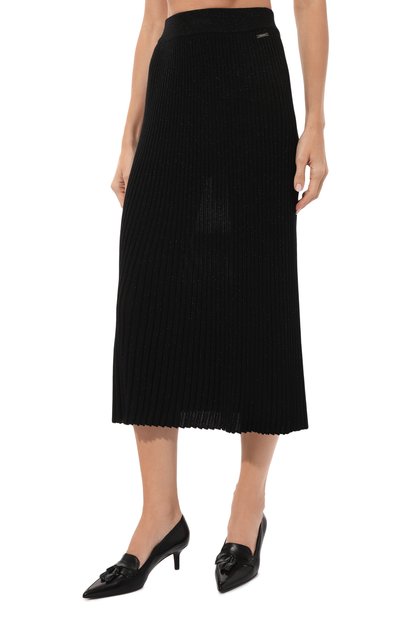 Юбка из шерсти и вискозы KITON черного цвета по цене 205500 руб., арт. D5872501, фото 3 Юбка из шерсти и вискозы KITON, арт. D5872501, фото 3