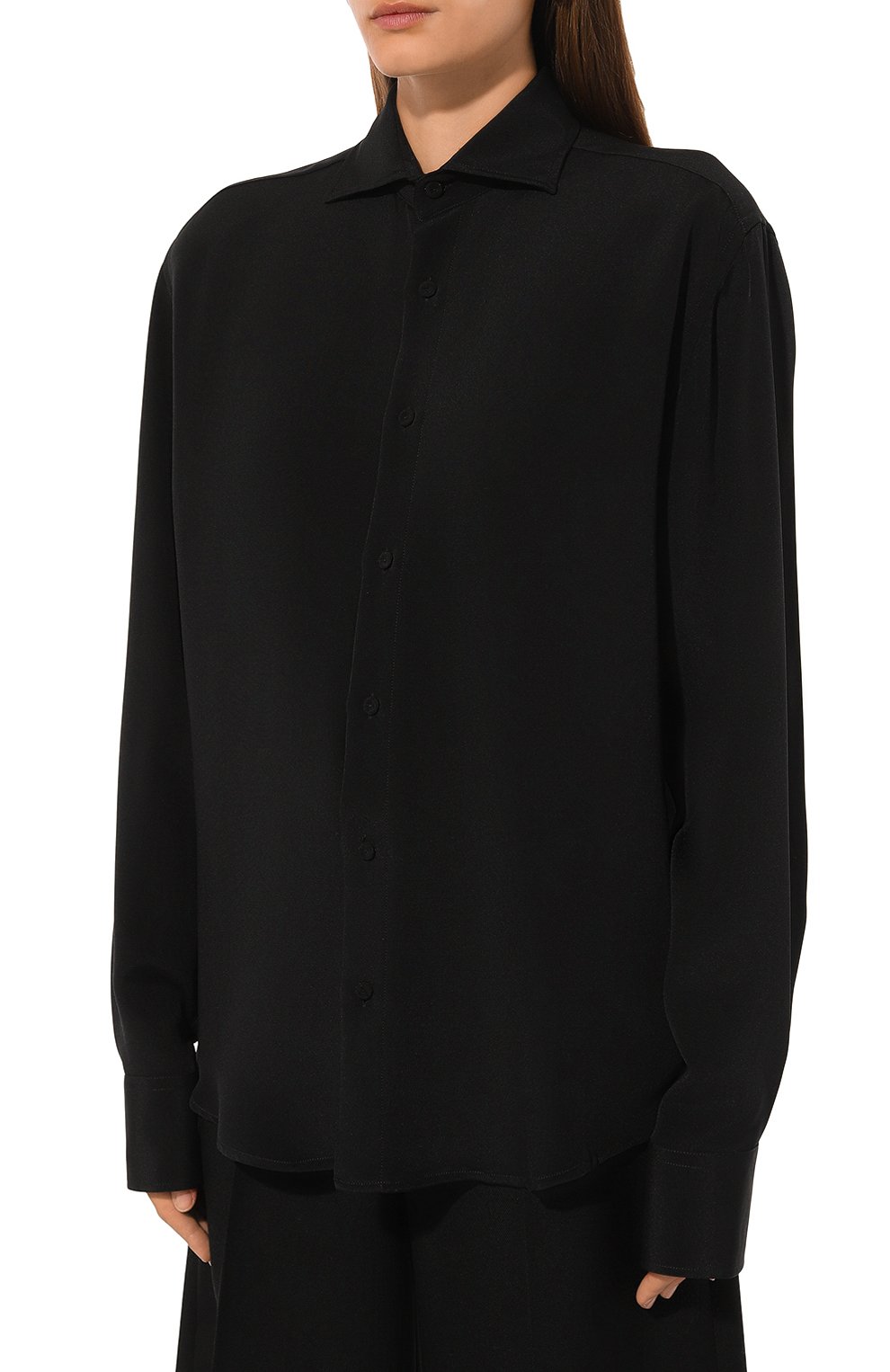 Шелковая блузка ARMARIUM черного цвета по цене 108000 руб., арт. ARMFWT010/SE02, фото 3 Шелковая блузка ARMARIUM, арт. ARMFWT010/SE02, фото 3