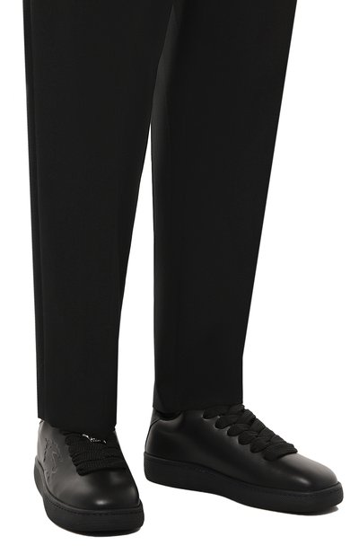 Кожаные кеды box BURBERRY, арт. 8083325, фото 3