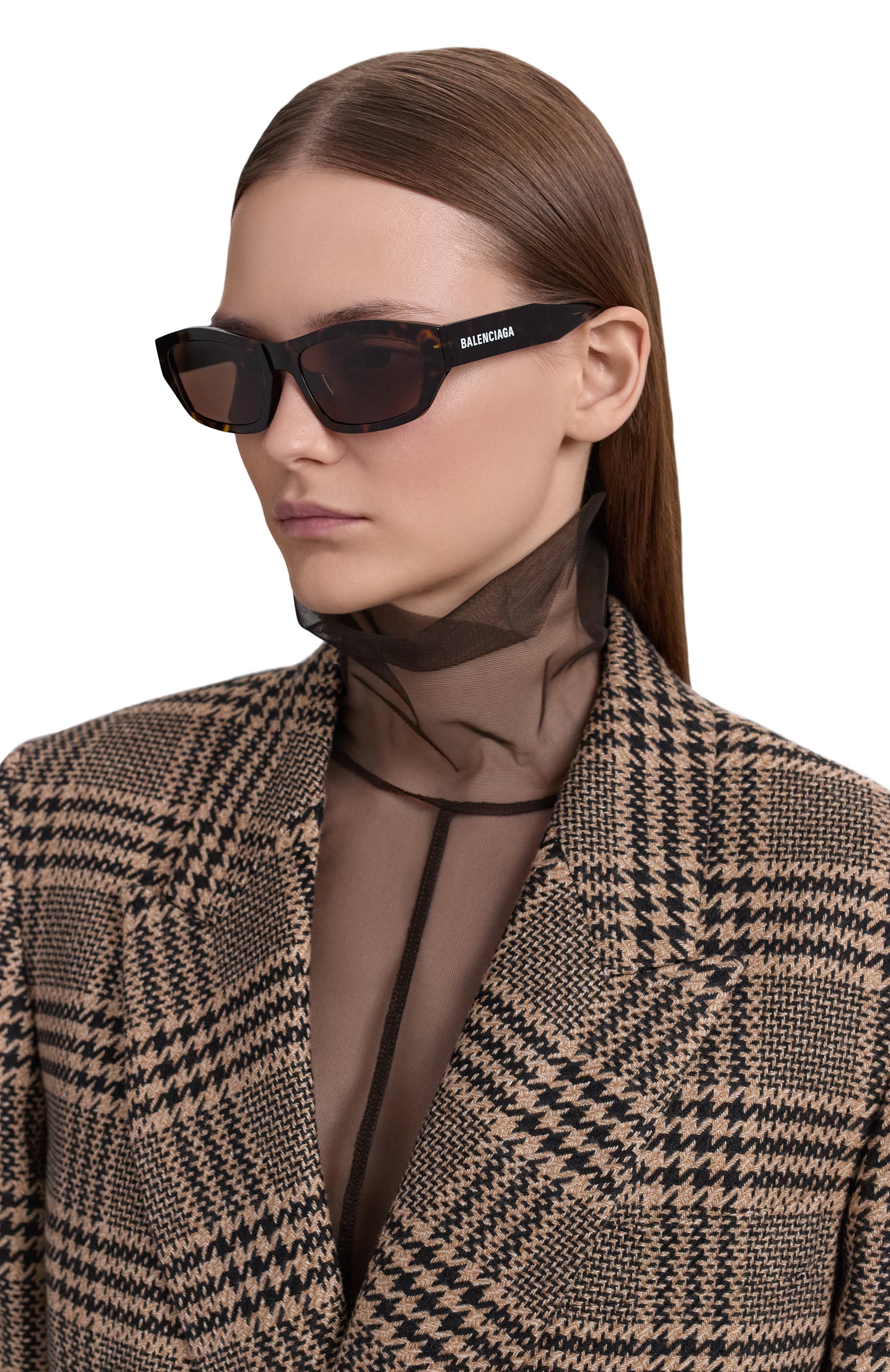 Солнцезащитные очки BALENCIAGA коричневого цвета по цене 36300 руб., арт. BB0448SK 002, фото 3 Солнцезащитные очки BALENCIAGA, арт. BB0448SK 002, фото 3