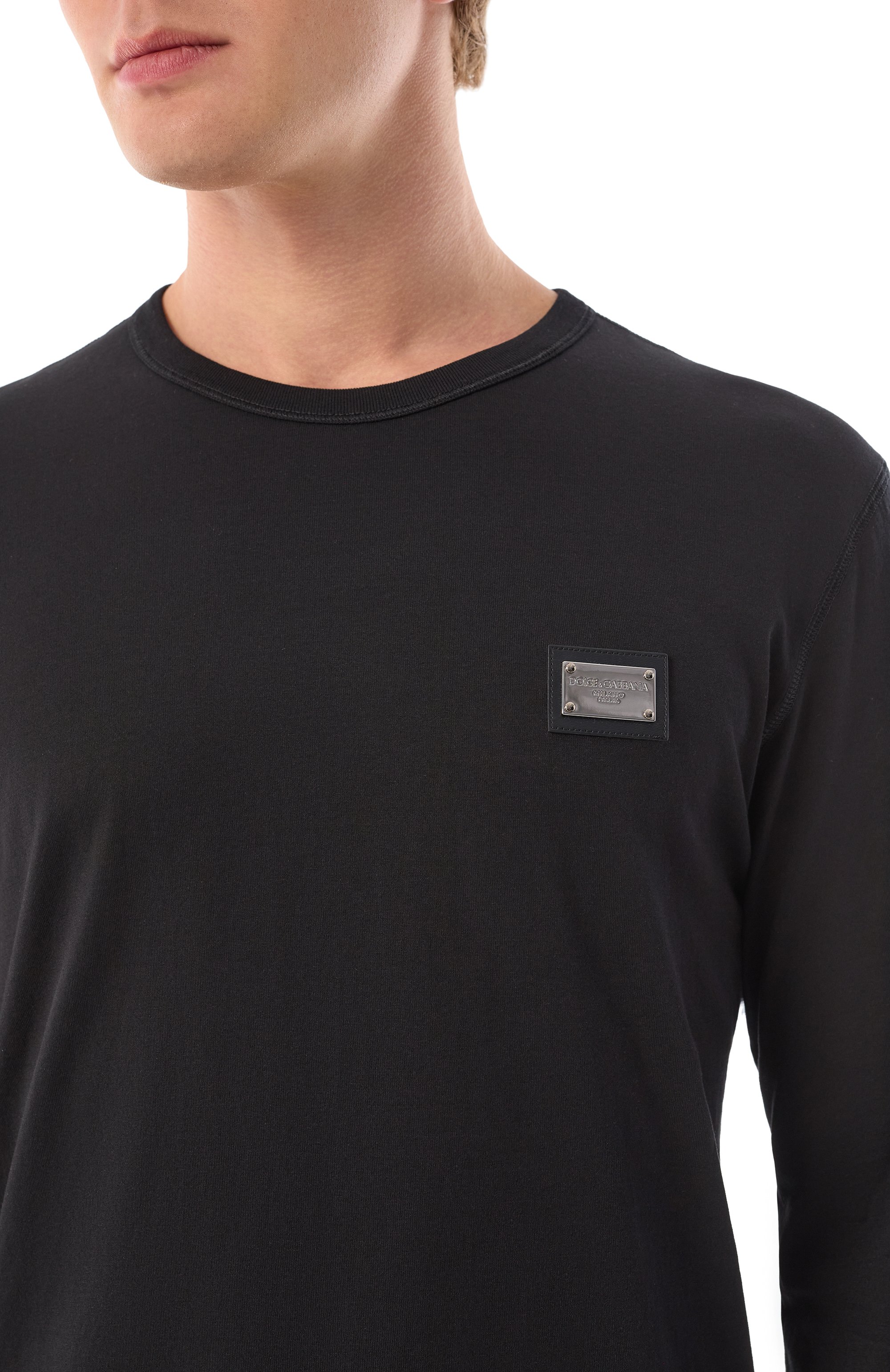 Хлопковый лонгслив DOLCE & GABBANA, арт. G8PV0T/G7F2I, фото 5