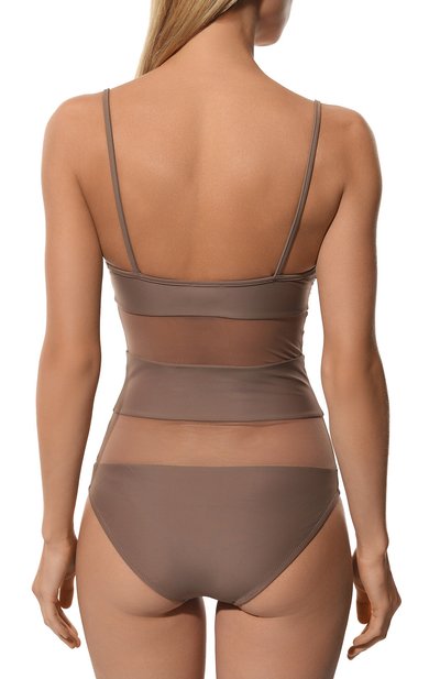 Слитный купальник NATAYAKIM коричневого цвета по цене 42350 руб., арт. NY-107/19, фото 3 Слитный купальник NATAYAKIM, арт. NY-107/19, фото 3