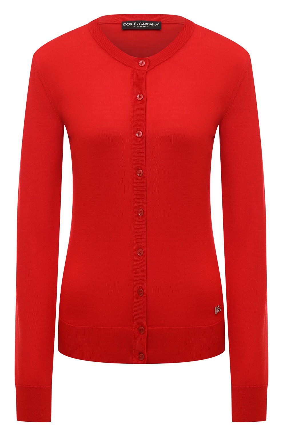 Шерстяной кардиган DOLCE & GABBANA красного цвета по цене 79150 руб., арт. FXV09T/JCVWD, фото 1 Шерстяной кардиган DOLCE & GABBANA, арт. FXV09T/JCVWD, фото 1