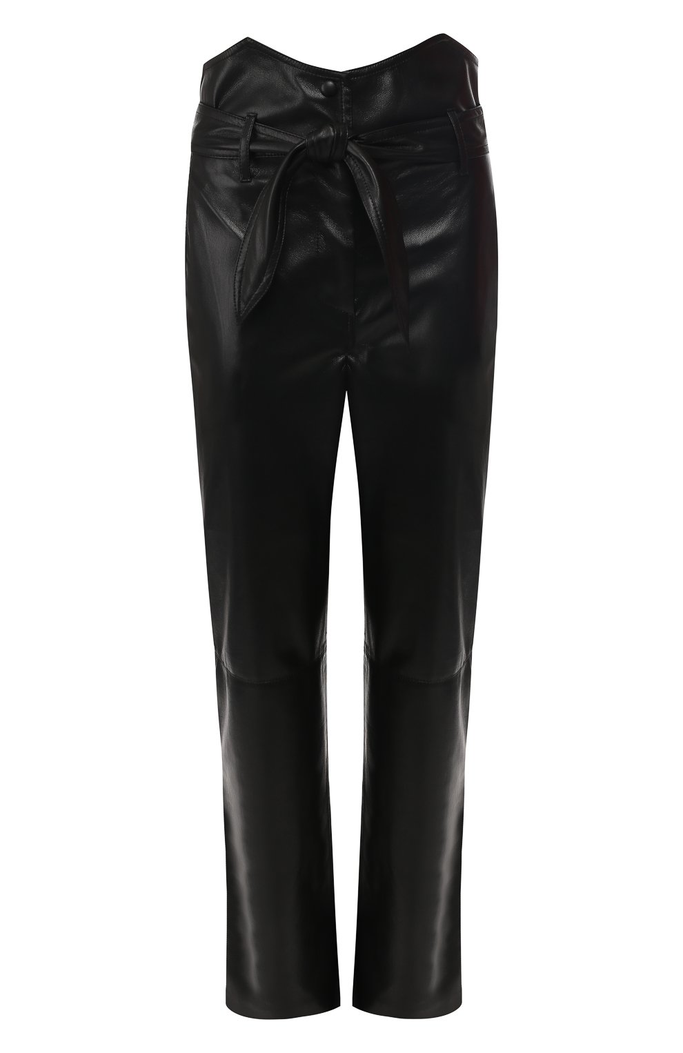 Брюки с завышенной талией NANUSHKA, арт. ETHAN_BLACK_VEGAN LEATHER, фото 1