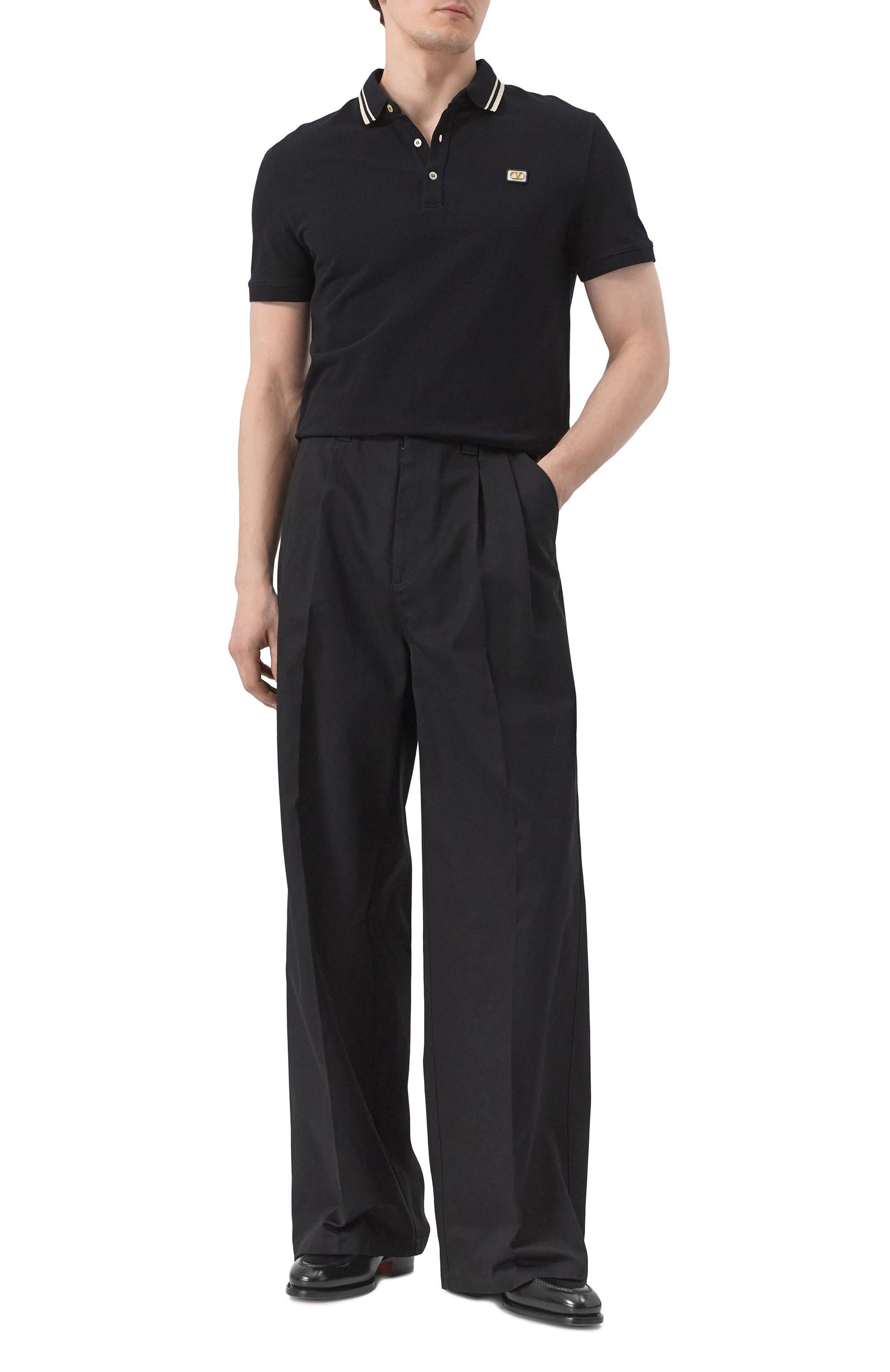 Хлопковое поло VALENTINO, арт. 6V3MH01KAQK, фото 2