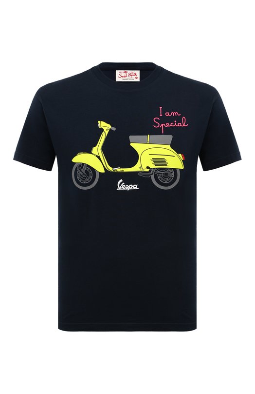 Хлопковая футболка MC2 Saint Barth STBM TSHIRT MAN/TSHM001/02203B Синий STBM TSHIRT MAN/TSHM001/02203B