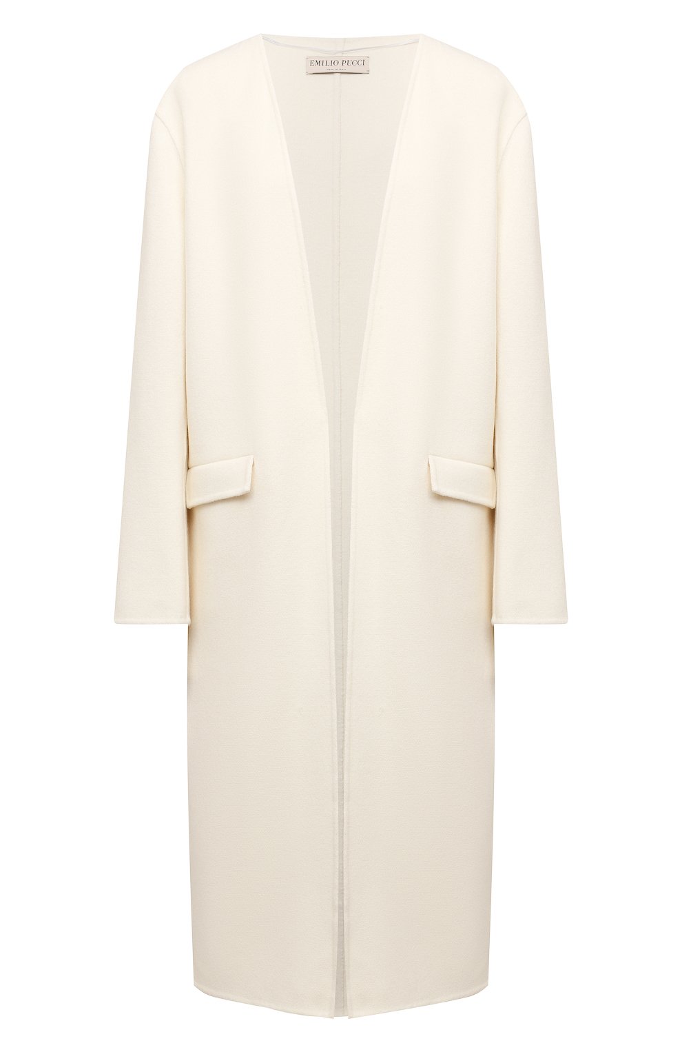 Шерстяное пальто EMILIO PUCCI светло-бежевого цвета по цене 197000 руб., арт. 1ERA15/1E604, фото 1 Шерстяное пальто EMILIO PUCCI, арт. 1ERA15/1E604, фото 1