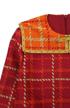 Детское платье EIRENE красного цвета, арт. FW232427/9/10A-14/15A | Фото 3 (Материал внешний: Синтетический материал; Материал подклада: Хлопок; Рукава: Длинные; Случай: Повседневный; Девочки Кросс-КТ: Платье-одежда)
