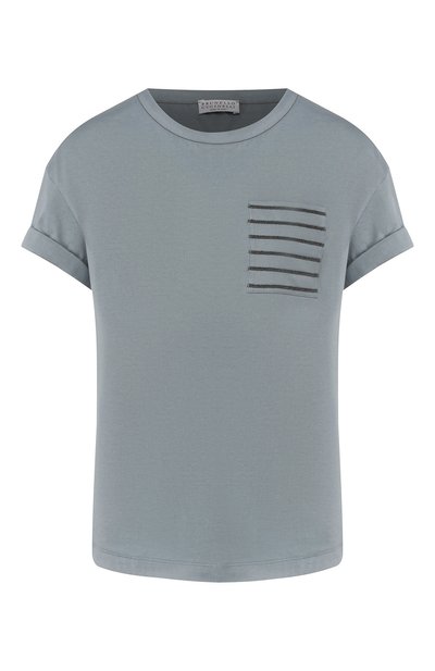 Женская хлопковая футболка BRUNELLO CUCINELLI, арт. M0045BP900