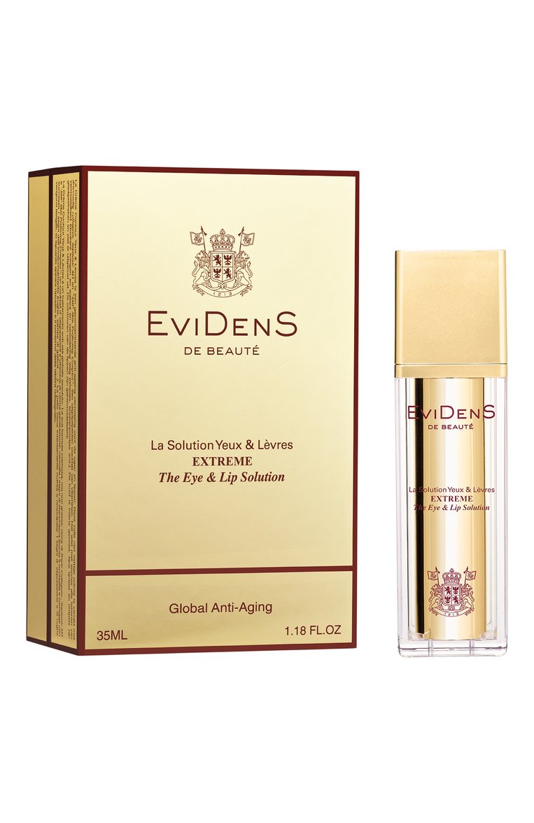 Крем-концентрат для глаз и губ the extreme eye&lip solution (35ml) EVIDENS DE BEAUTE бесцветного цвета, арт. 4560358167719 | Фото 4 (Нос: Не проставлено; Региональные ограничения белый список (Axapta Mercury): Не проставлено; Назначение: Для кожи вокруг глаз; Тип продукта: Кремы; Косметика кросс-кт: Антивозрастной уход)