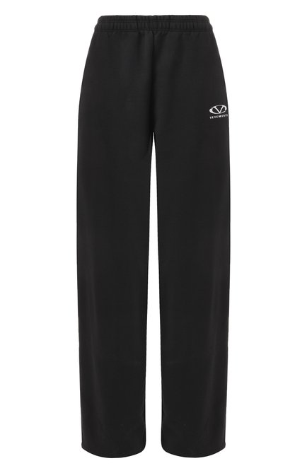 Женские хлопковые брюки VETEMENTS черного цвета по цене 0 руб., арт. UA66SP600BW | Фото 1