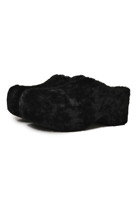 Меховые клоги Dries Van Noten