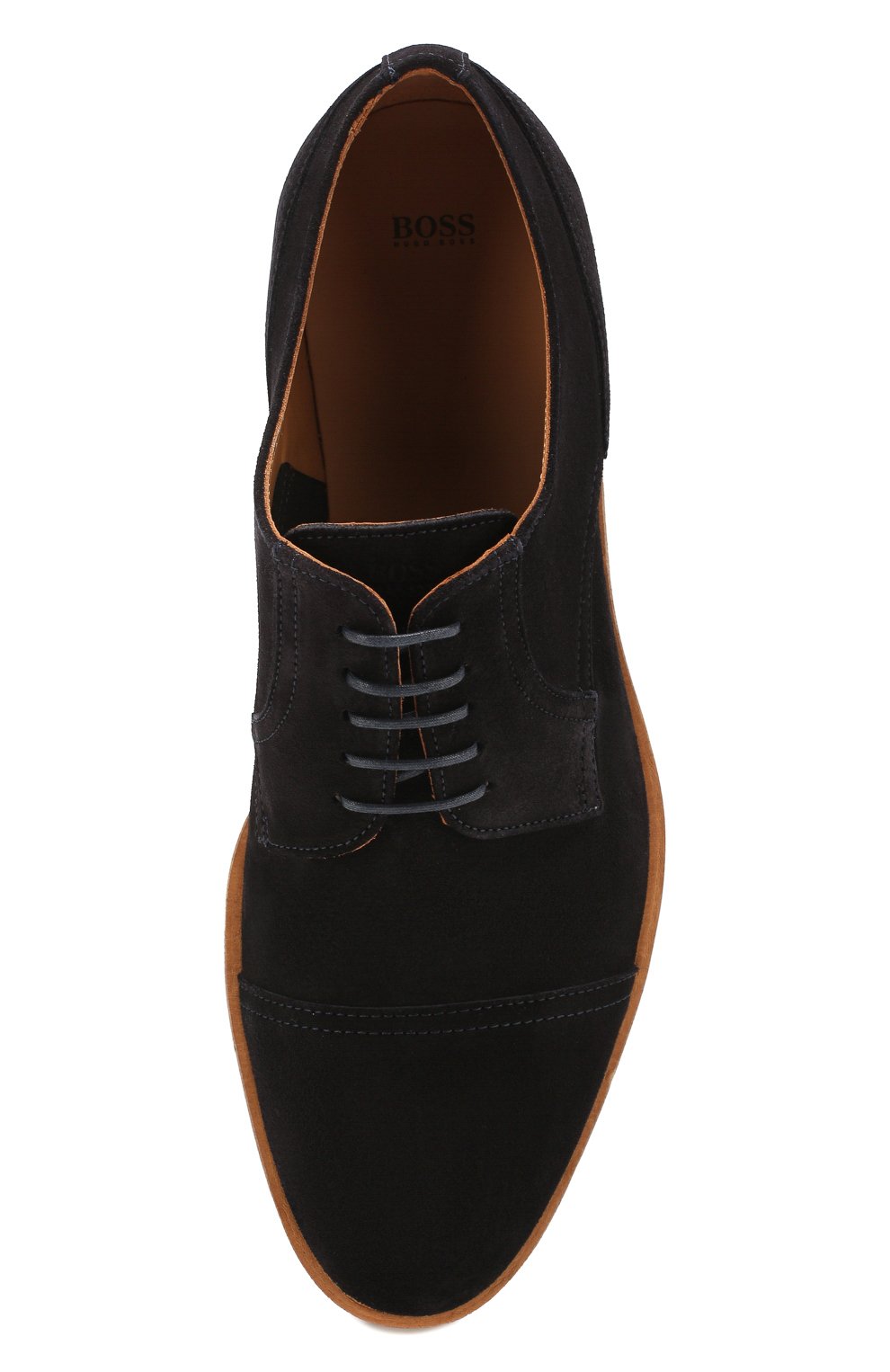 Замшевые дерби BOSS синего цвета по цене 22000 руб., арт. 50429680, фото 5 Замшевые дерби BOSS, арт. 50429680, фото 5