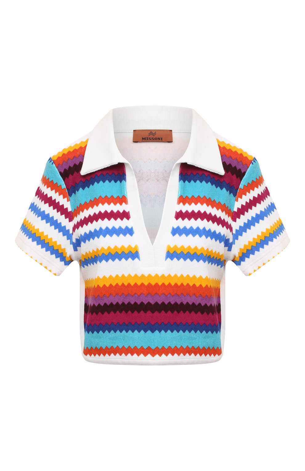 Хлопковой пуловер MISSONI разноцветного цвета по цене 42150 руб., арт. MS24SK0D/BJ00J8, фото 1 Хлопковой пуловер MISSONI, арт. MS24SK0D/BJ00J8, фото 1