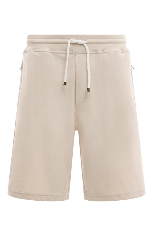 Хлопковые шорты Brunello Cucinelli M0T353242G Кремовый M0T353242G