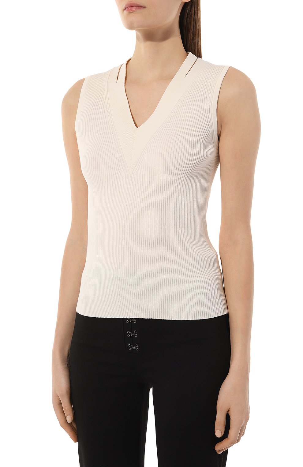 Топ из вискозы BOSS белого цвета по цене 22450 руб., арт. 50512919, фото 3 Топ из вискозы BOSS, арт. 50512919, фото 3