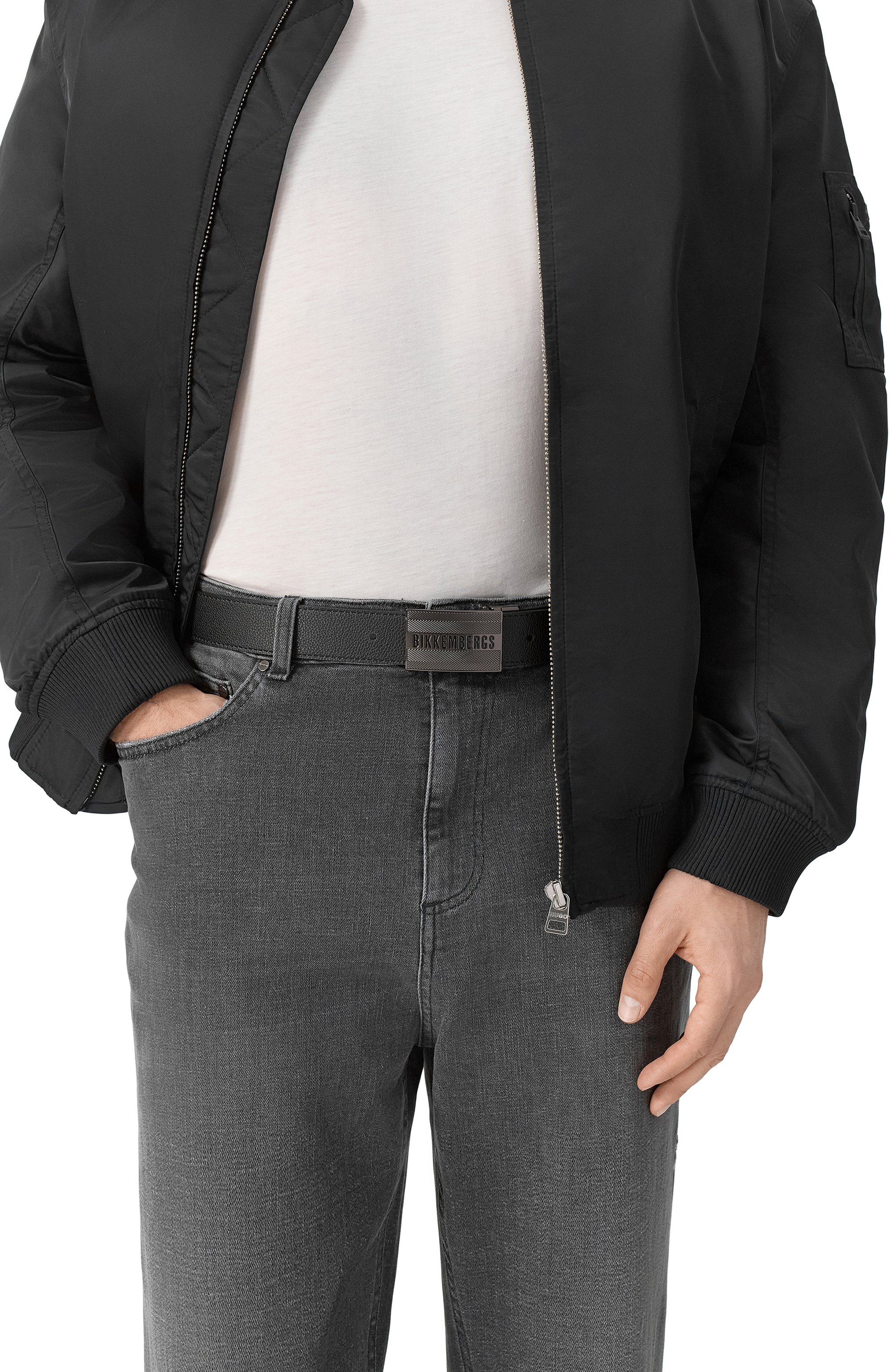 Кожаный ремень DIRK BIKKEMBERGS черного цвета по цене 11450 руб., арт. BKCU01220M110, фото 2 Кожаный ремень DIRK BIKKEMBERGS, арт. BKCU01220M110, фото 2