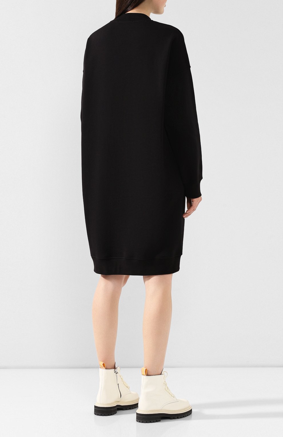 Хлопковое платье MSGM черного цвета по цене 29550 руб., арт. 2742MDA176 195799, фото 4 Хлопковое платье MSGM, арт. 2742MDA176 195799, фото 4