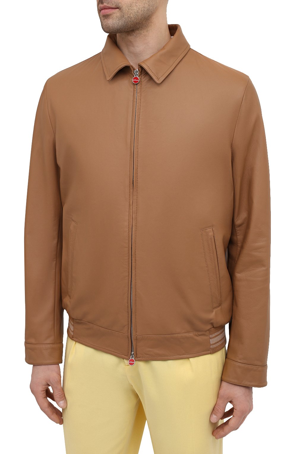 Кожаный бомбер KITON, арт. UW0898V07T83, фото 3