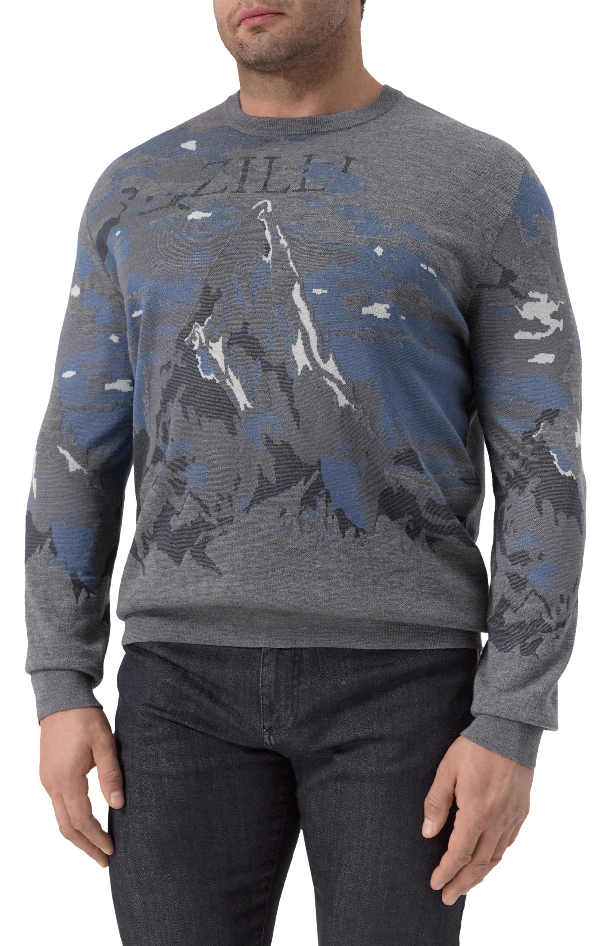 Джемпер из шерсти и шелка ZILLI темно-серого цвета по цене 160500 руб., арт. KRN001M0240VNMU00/68, фото 3 Джемпер из шерсти и шелка ZILLI, арт. KRN001M0240VNMU00/68, фото 3