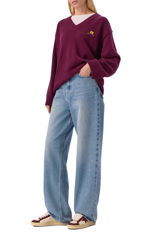 Кожаные кеды Stardan LTD Golden Goose Deluxe Brand GWF00333.F007270 Бордовый  GWF00333.F007270 Фото 3