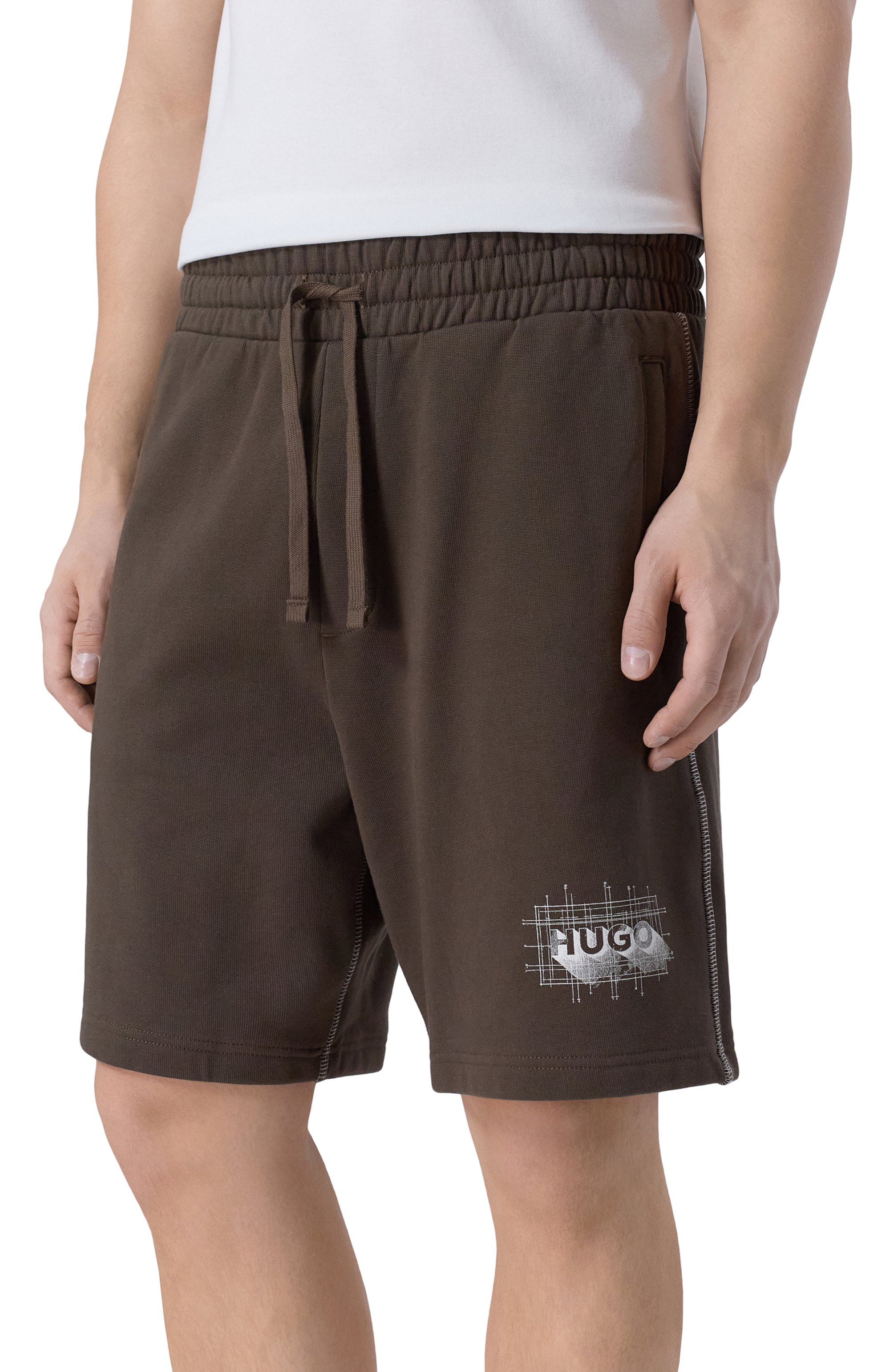 Хлопковые шорты HUGO BLUE, арт. 50553499, фото 3