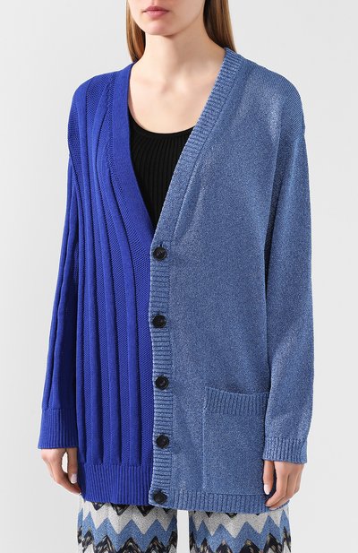 Кардиган из смеси хлопка и вискозы M MISSONI синего цвета по цене 55700 руб., арт. 2DM00086/2K004X, фото 3 Кардиган из смеси хлопка и вискозы M MISSONI, арт. 2DM00086/2K004X, фото 3