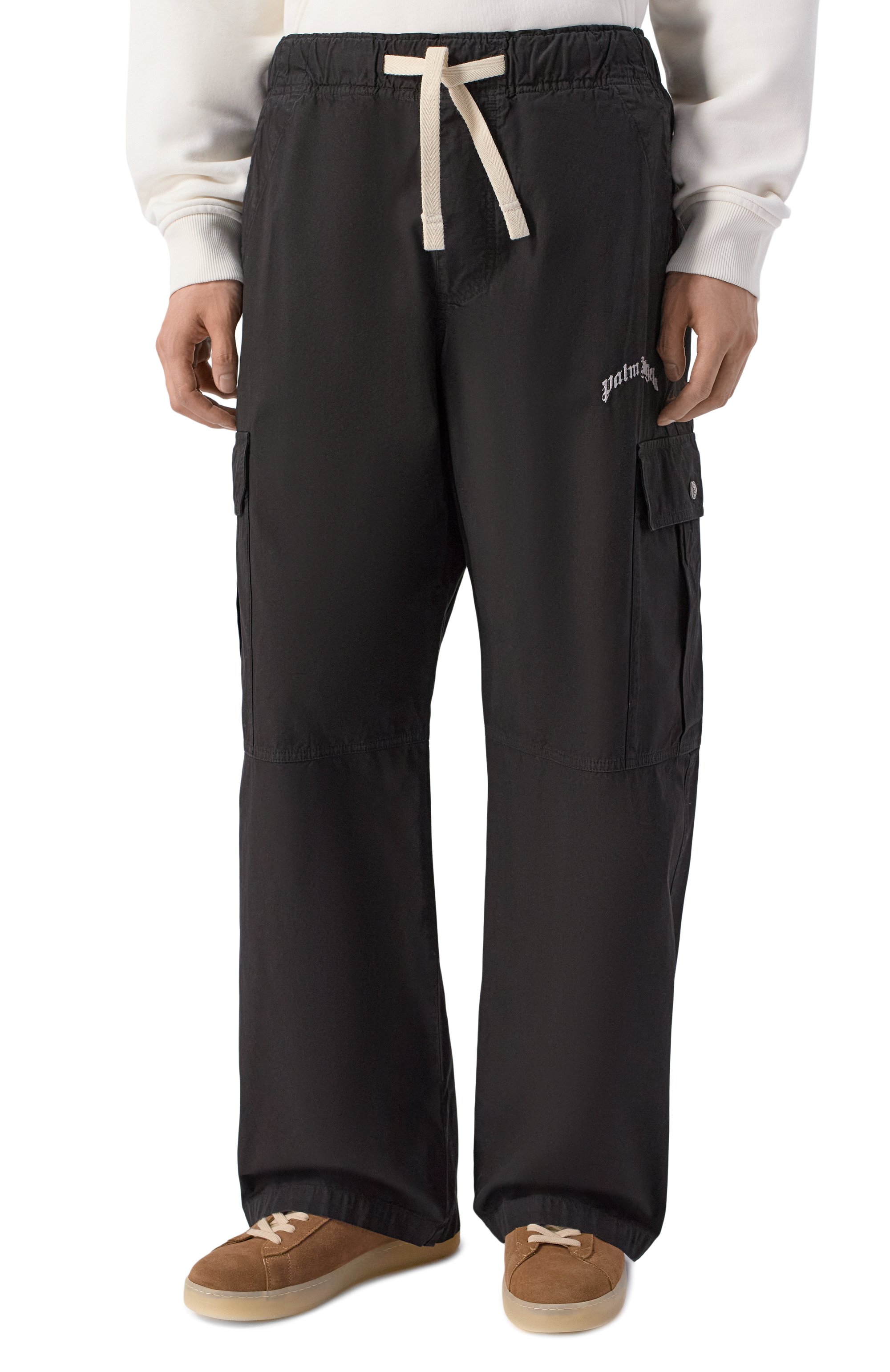 Хлопковые брюки-кар го PALM ANGELS, арт. PMCF037S26FAB001, фото 3