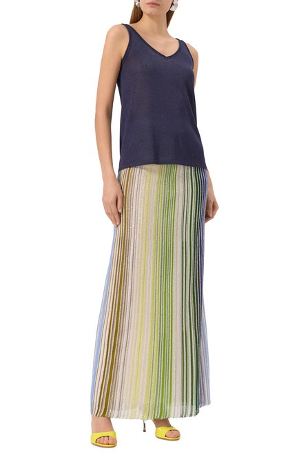 Женская юбка из вискозы MISSONI разноцветного цвета, арт. DS25SH0B/BK042D | Фото 2 (Материал сплава: Проставлено; Материал внешний: Вискоза; Драгоценные камни: Проставлено; Длина Ж (юбки, платья, шорты): Макси)