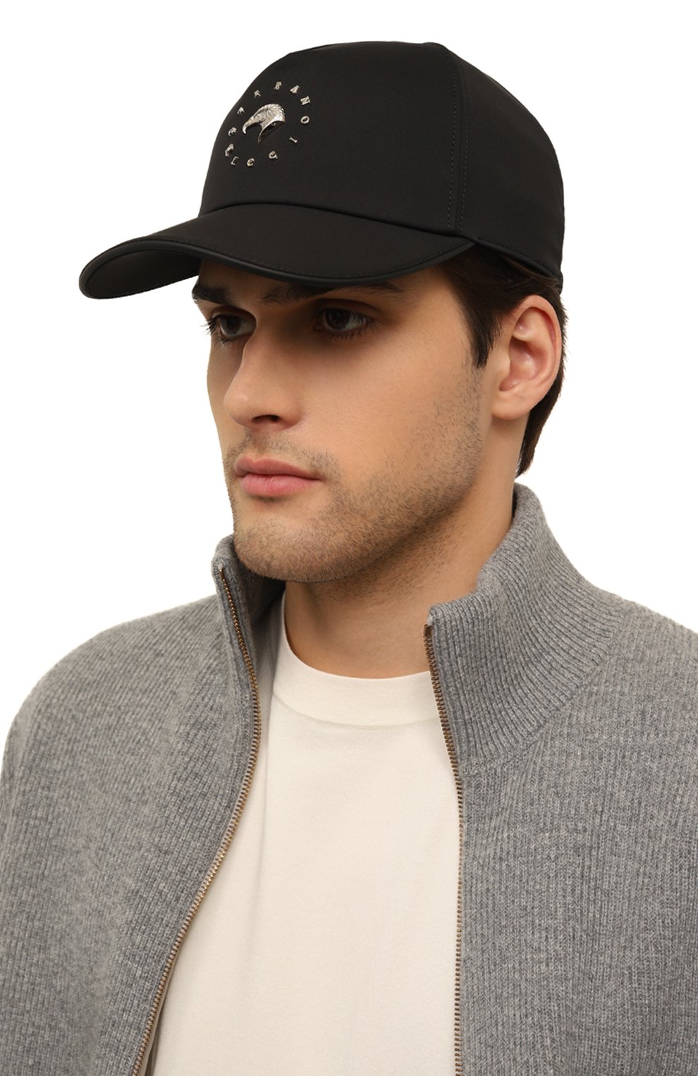 Бейсболка STEFANO RICCI черного цвета по цене 95900 руб., арт. MCV32NB02E/PL001H, фото 2 Бейсболка STEFANO RICCI, арт. MCV32NB02E/PL001H, фото 2