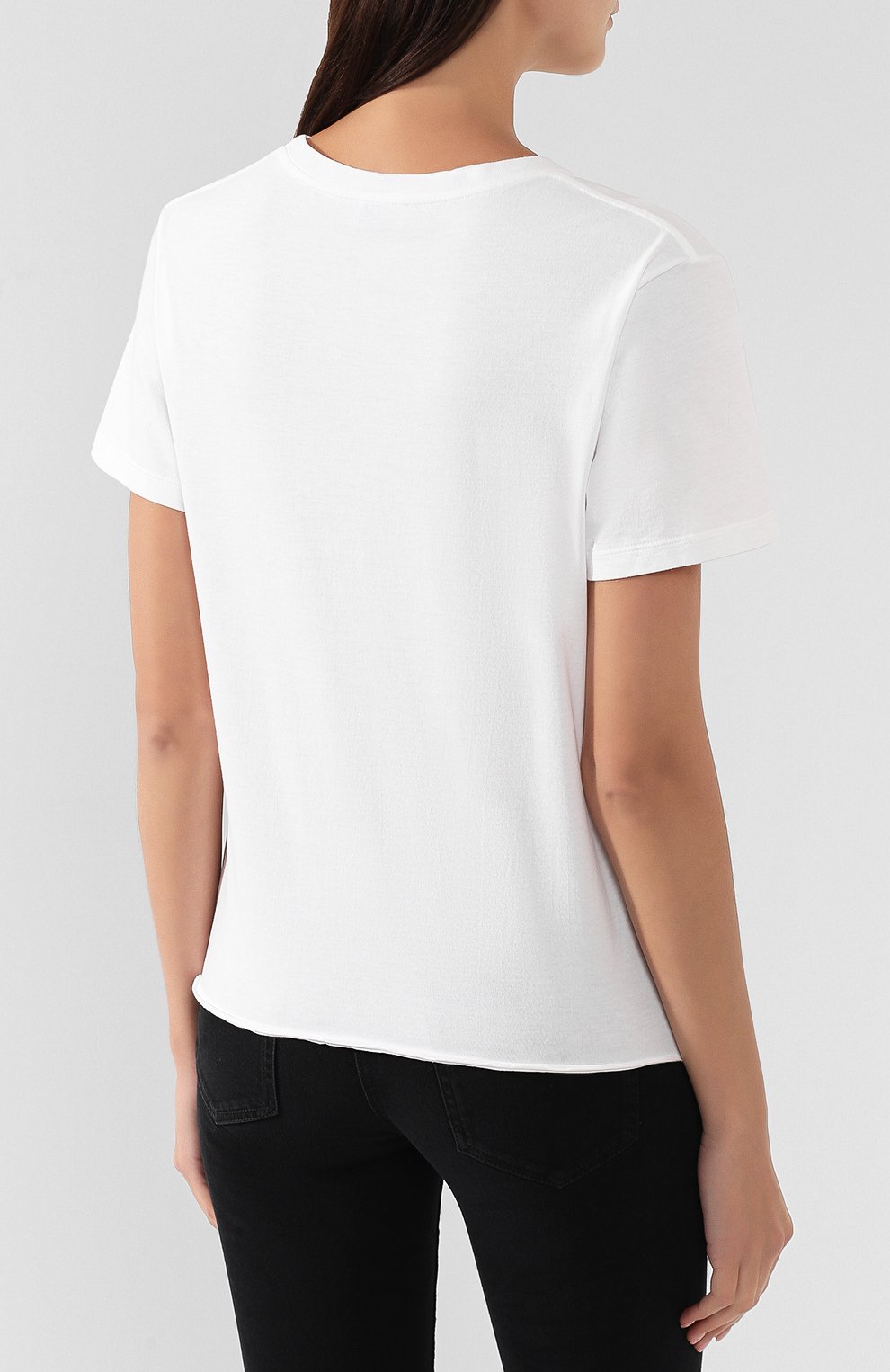 Хлопковая футболка SAINT LAURENT, арт. 579028/YBLL2, фото 4