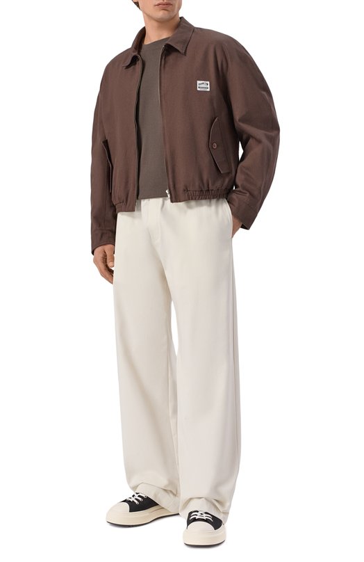 Хлопковые брюки MSGM 4040MP06/267104 Серый  4040MP06/267104 Фото 2