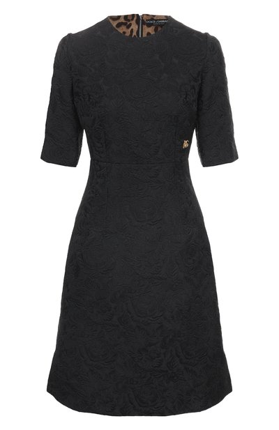 Женское платье из хлопка и шелка DOLCE & GABBANA, арт. F6ARLT/GDCSS