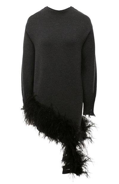 Шерстяной свитер с отделкой перьями AND THE BRAND, арт. W23-JM020-0702-991, ф ото 1