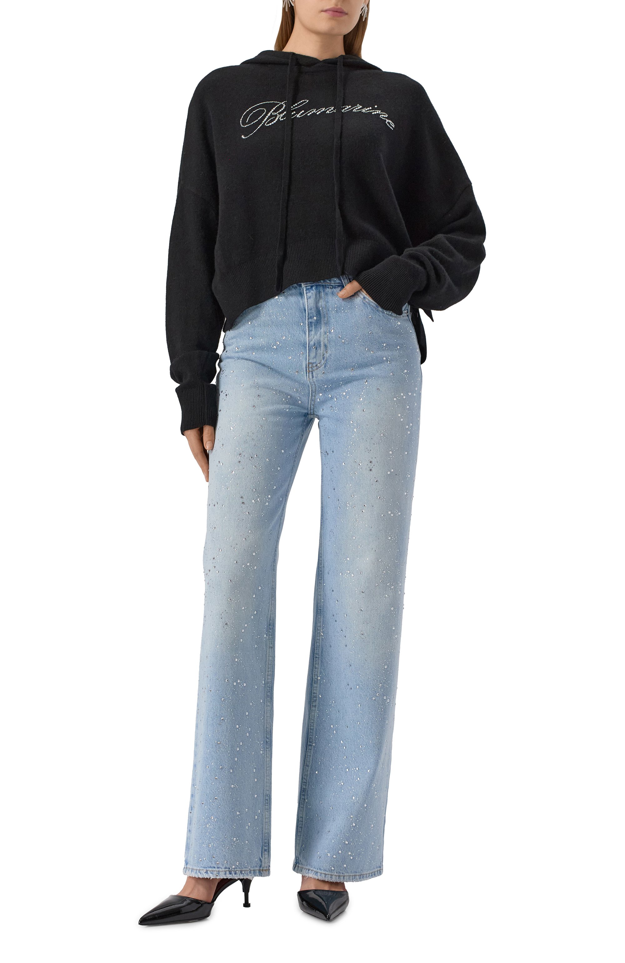 Джинсы с отделкой стразами SASHA KIM, арт. УТ-00001792, фото 2