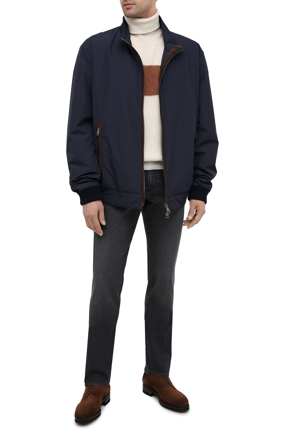 Бомбер PAUL&SHARK темно-синего цвета по цене 110500 руб., арт. I20P2026/HSZ/3XL-6XL, фото 2 Бомбер PAUL&SHARK, арт. I20P2026/HSZ/3XL-6XL, фото 2