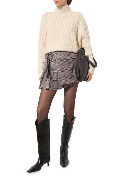 Юбка DONDUP коричневого цвета по цене 51200 руб., арт. G552/QS0156D XXX, фото 2 Юбка DONDUP, арт. G552/QS0156D XXX, фото 2