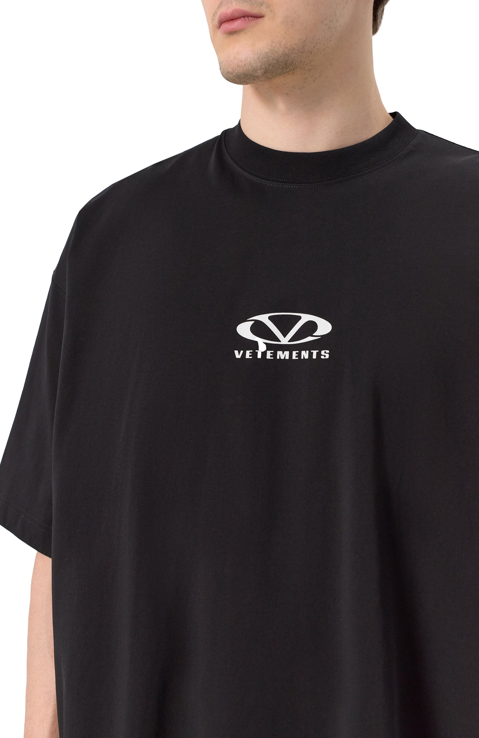 Хлопковая футболка VETEMENTS, арт. UA66TR605BW, фото 9