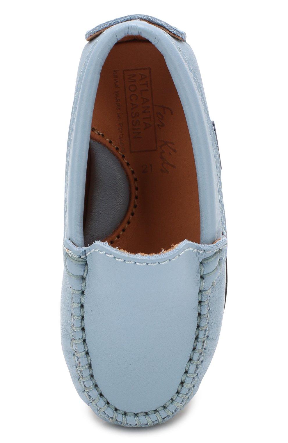 Кожаные мокасины ATLANTA MOCASSIN голубого цвета по цене 7515 руб., арт. 9AT1AN015GCSTT/21-27, фото 4 Кожаные мокасины ATLANTA MOCASSIN, арт. 9AT1AN015GCSTT/21-27, фото 4